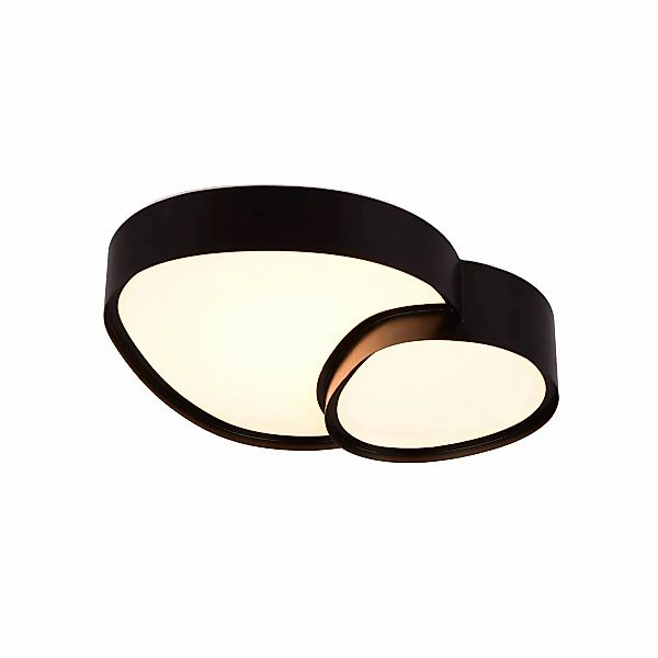 LED-Deckenleuchte Rise, schwarz, 43 x 36 cm, CCT, dimmbar günstig online kaufen