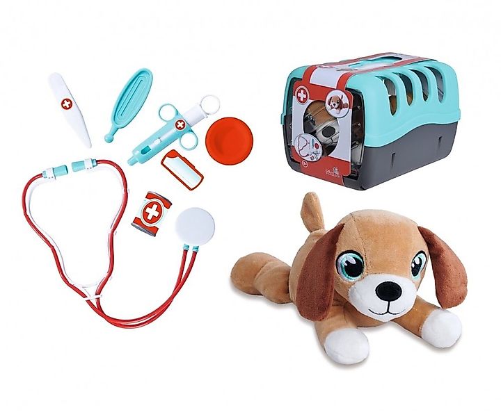 SIMBA Spielwelt Spielzeug Spielwelt Tierwelt Tierarztkoffer mit Plüschhund günstig online kaufen