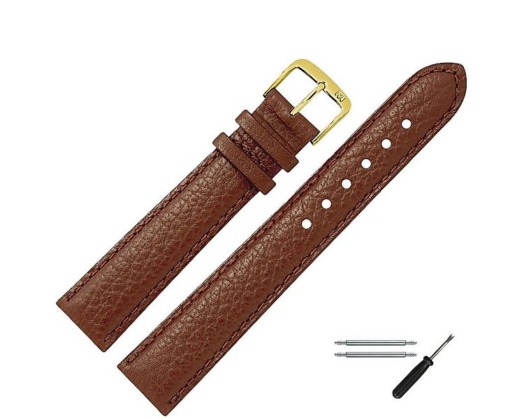 MARBURGER Uhrenarmband 18mm Leder Buffalo Prägung günstig online kaufen