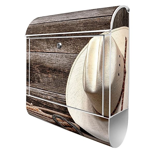 Banjado Design Briefkasten Weiß Pulverbeschichtet 39x47x14cm 2 Schlüssel Mi günstig online kaufen