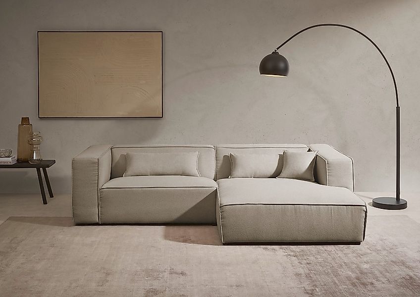 LeGer Home by Lena Gercke Ecksofa PIARA mit Kedernaht, Cord, Leinenoptik o. günstig online kaufen