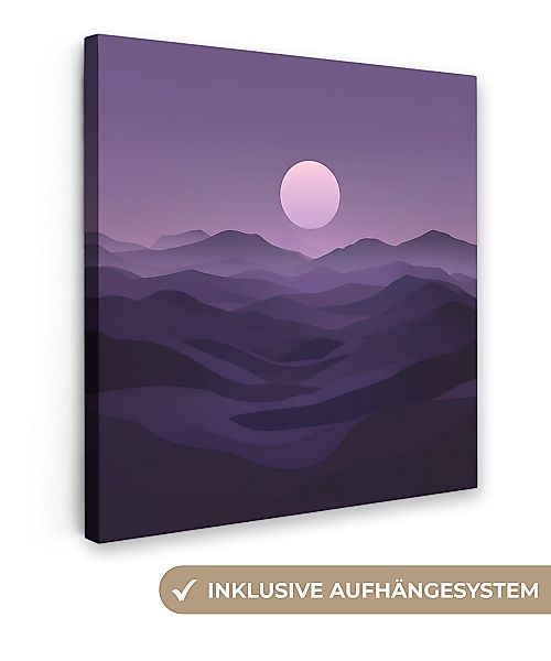 OneMillionCanvasses® Leinwandbild Hügel - Lila - günstig online kaufen