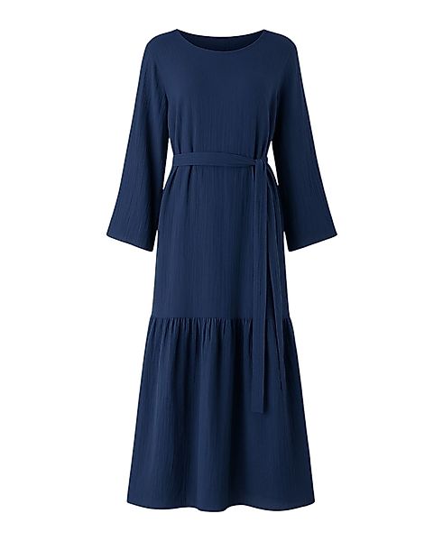 WENOR Sommerkleid Musselin-Kleid, 100 % Baumwolle, Volantsaum, günstig online kaufen