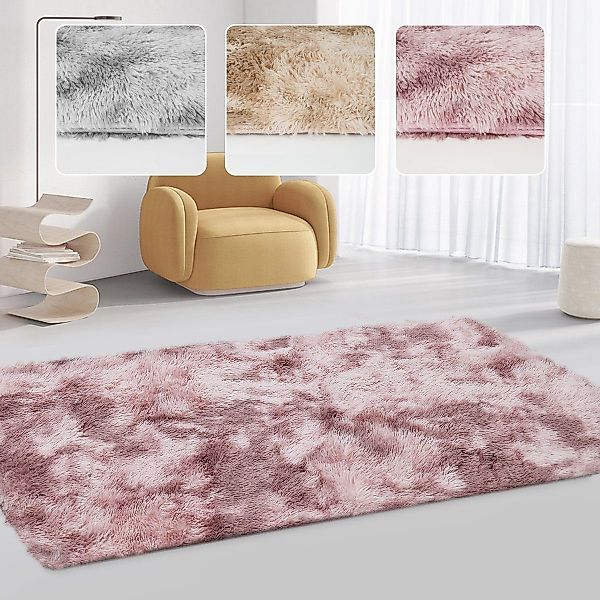 Simloveve Langflor-Teppich Superweicher flauschiger moderner Schlafzimmerte günstig online kaufen