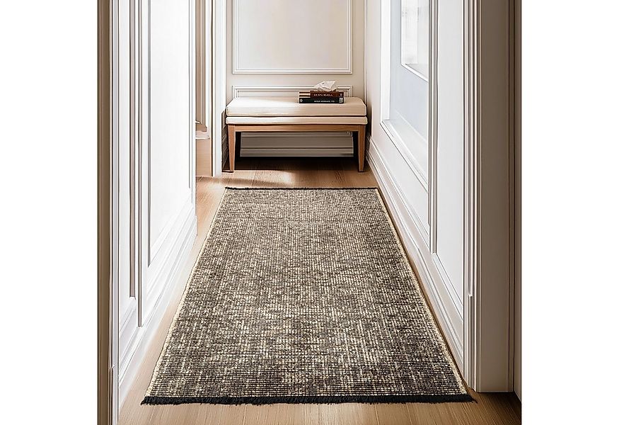 SIMPEX24 Teppich Boho Design, Läufer, Höhe: 7 mm, Baumwolle, Waschbarer Tep günstig online kaufen