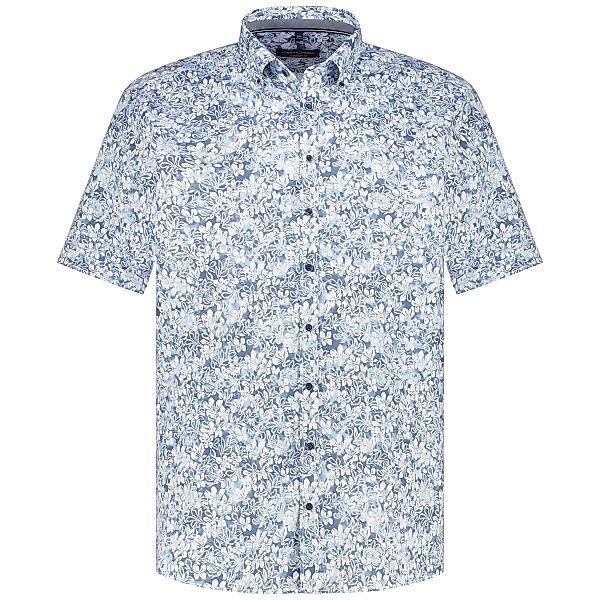 CASA MODA Freizeithemd mit Allover-Muster Farbe blau Größe: 6XL günstig online kaufen