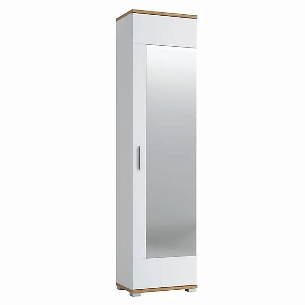 Lomadox Garderobenschrank HUESCA-129 mit Spiegeltür und ausziehbarer Kleide günstig online kaufen