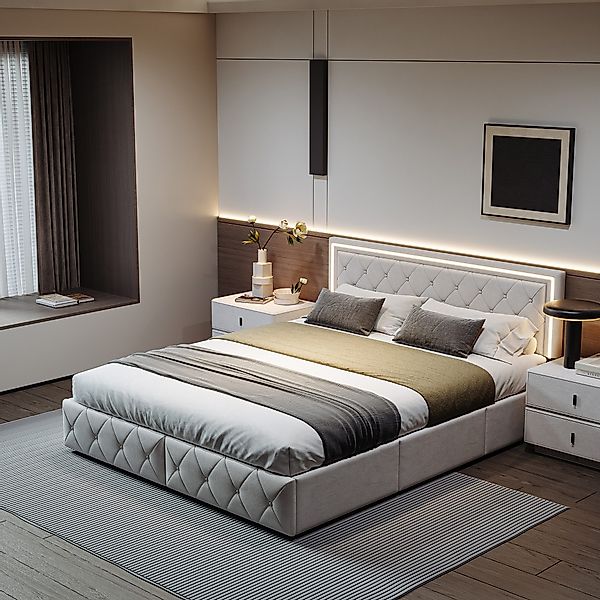 Furnishings Home Polsterbett Stauraumbett Doppelbett Jugendbett günstig online kaufen