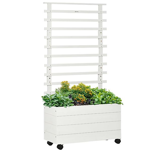 Outsunny Hochbeet mit Rankgitter, Blumenkasten mit günstig online kaufen