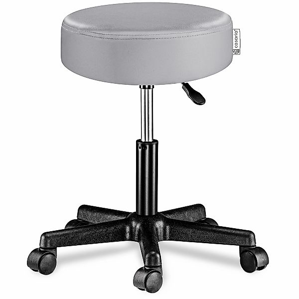 Rollhocker Kunstleder Grau 360° drehbar günstig online kaufen