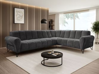 Beautysofa Ecksofa mit Metallbeine in schwarzer günstig online kaufen