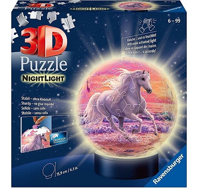 Ravensburger Puzzle Nachtlicht Pferde am Strand, Puzzleteile günstig online kaufen