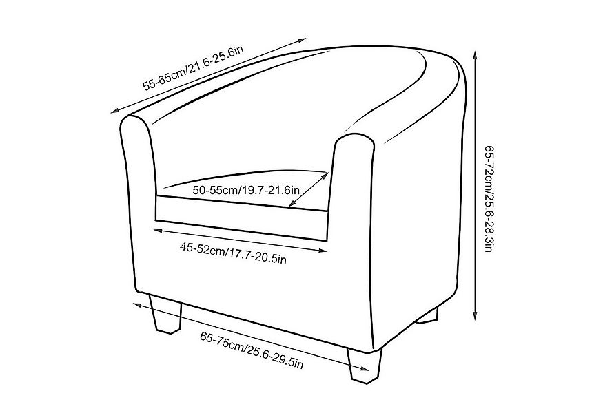 Refttenw Sofahusse 1 Sitzer Elastizität Sofabezug Bedruckter Stuhlbezug mit günstig online kaufen