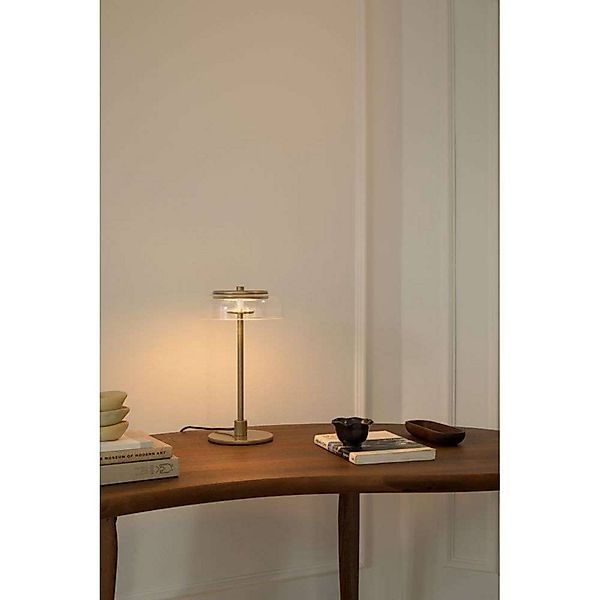 Nuura LED-Tischleuchte Blossi, Höhe 31 cm, goldfarben/klar günstig online kaufen