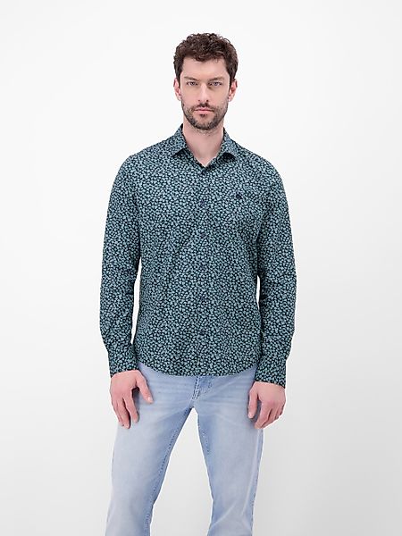 LERROS Langarmhemd mit Allover-Minimal-Print günstig online kaufen