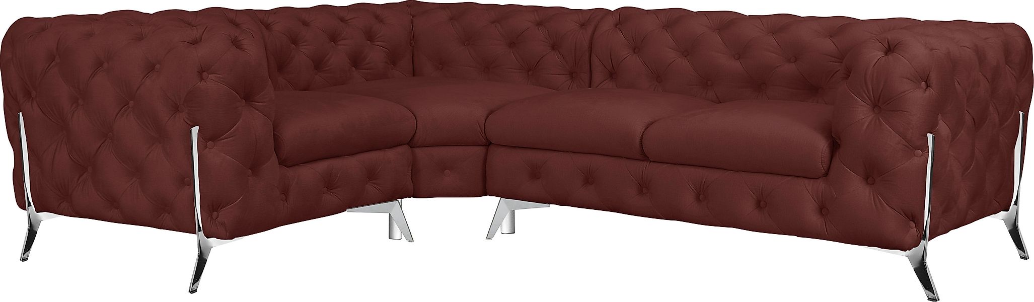 Home affaire Chesterfield-Sofa »Amaury L-Form« moderne Chersterfield-Optik, günstig online kaufen