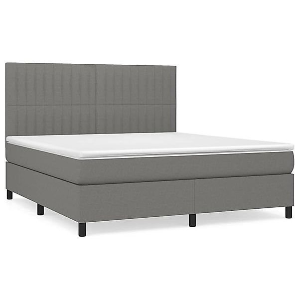vidaXL Boxspringbett mit Matratze Dunkelgrau 180x200 cm Stoff1397208 günstig online kaufen