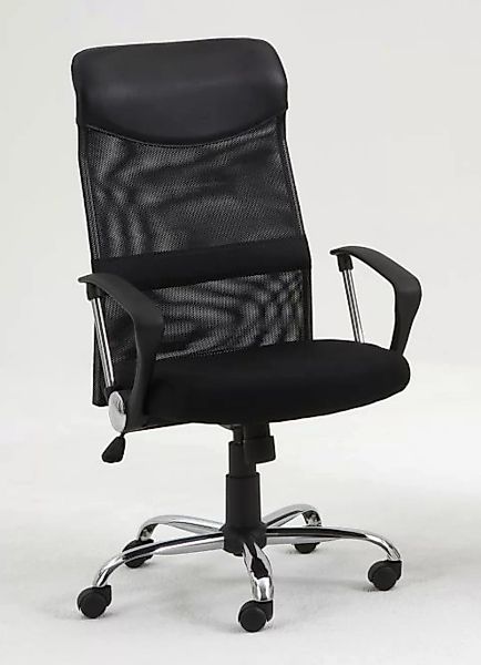 Chefsessel höhenverstellbar mit Wippfunktion Schwarz günstig online kaufen