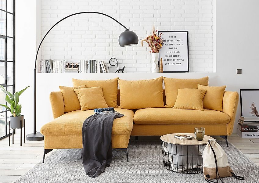 OTTO home Ecksofa "LIVORNO,258 cm, L-Form," Schlaffunktion u. Bettkasten (1 günstig online kaufen
