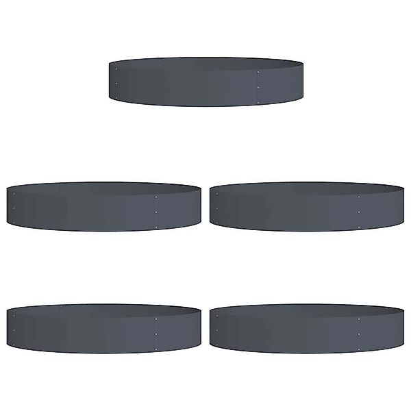 vidaXL Blumentopf Garten 5 pcs Anthrazit günstig online kaufen