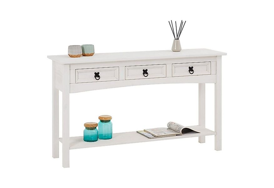 CARO-Möbel Konsolentisch RURAL, Konsolentisch Schreibtisch Beistelltisch Ki günstig online kaufen