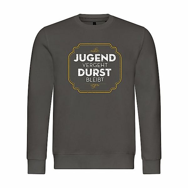 deinshirt Rundhalspullover Herren Pullover Jugend vergeht Durst bleibt Mit günstig online kaufen