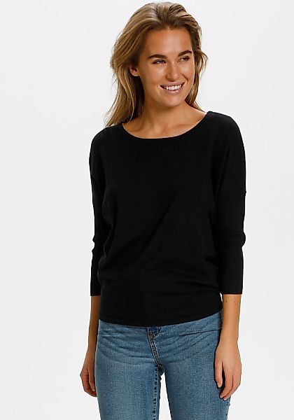 Saint Tropez Rundhalspullover "A2561, MilaSZ R-Neck", Feinstrick mit Viskos günstig online kaufen