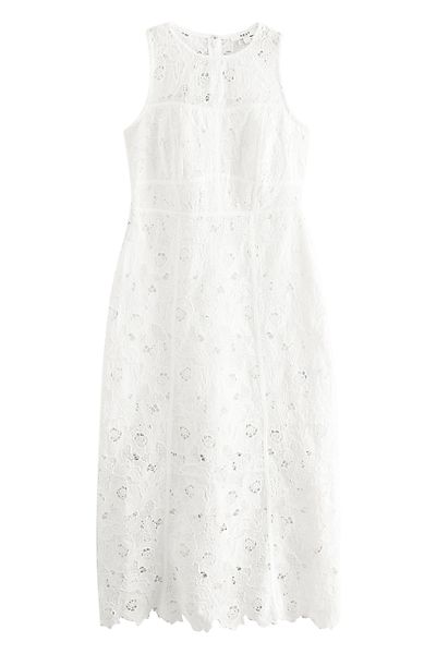 Next Midikleid Ärmelloses Midikleid mit Spitzenmieder günstig online kaufen