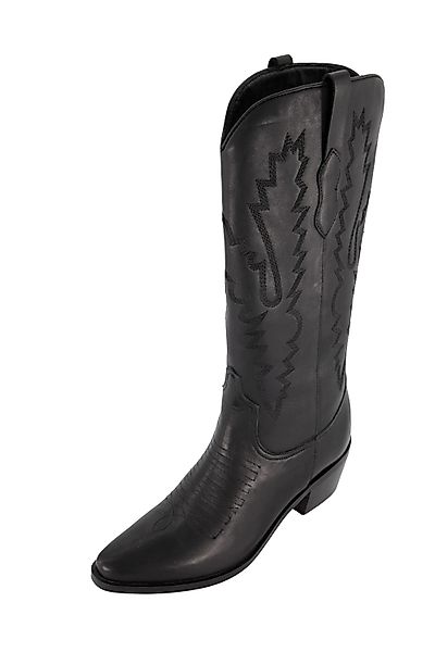 Ulla Popken Leder-Cowboystiefel 3 XL-Schaft Stickerei günstig online kaufen