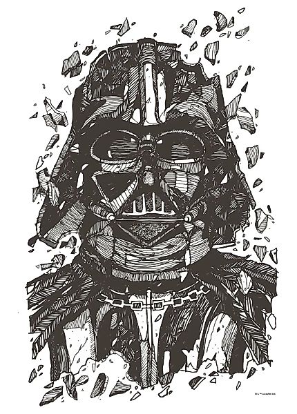 Komar Wandbild "Star Wars Darth Vader Drawing", (1 St.), Kinderzimmer, Schl günstig online kaufen
