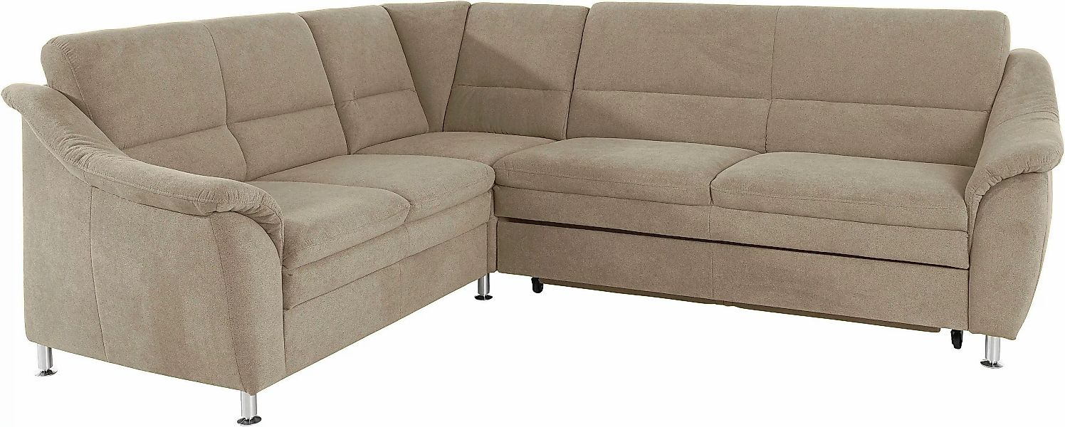 Places of Style Ecksofa »Cardoso L-Form«, Federkern, wahlweise mit Bett, Sc günstig online kaufen