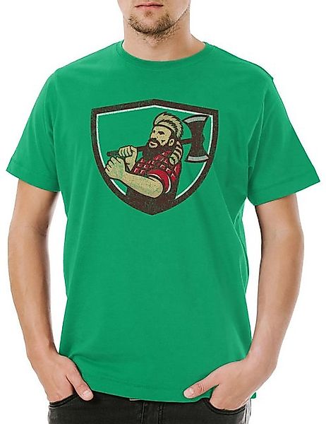 Urban Backwoods Print-Shirt Urban Backwoods Logger I Herren T-Shirt Hellgrü günstig online kaufen