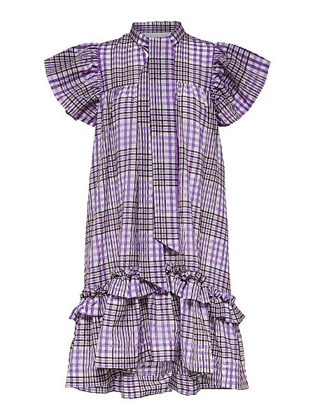 SELECTED Gerüschtes Minikleid Damen Violett günstig online kaufen
