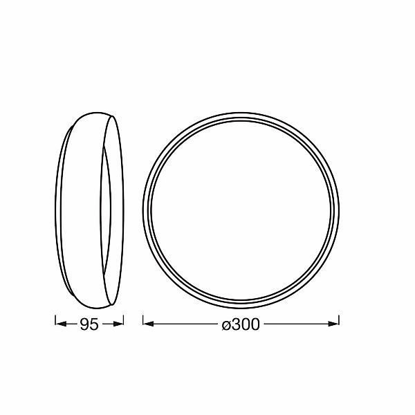 OSRAM LED-Deckenlampe ORBIS LIVIA, Ø 30 cm, grau, Metall dim günstig online kaufen