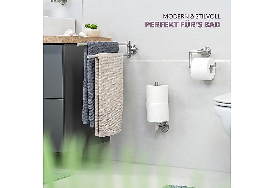 bremermann Toilettenpapierhalter Bad-Serie PIAZZA - mit Glasboden inkl. Kle günstig online kaufen
