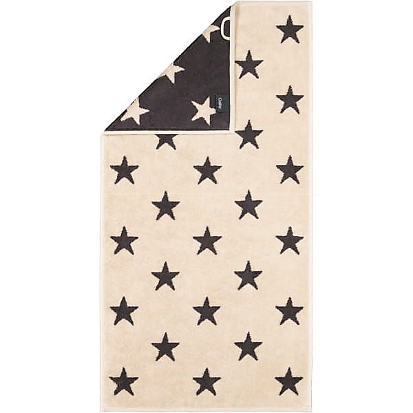 Cawö Handtücher NEW STARS Sterne groß 6260 - Farbe: beige/basalt - 37 - Han günstig online kaufen