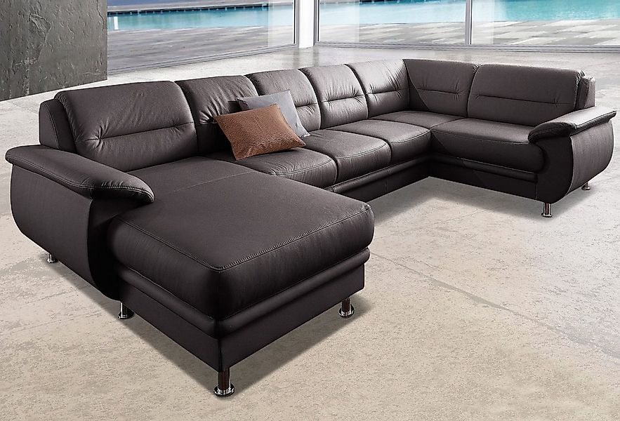 sit&more Wohnlandschaft "Mailand U-Form, B: 312 cm" optional Bettfunktion günstig online kaufen