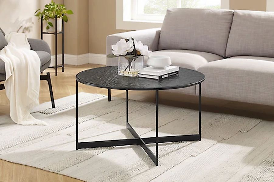 SalesFever Couchtisch, (1 St.), Glasplatte mit Strukturoptik günstig online kaufen
