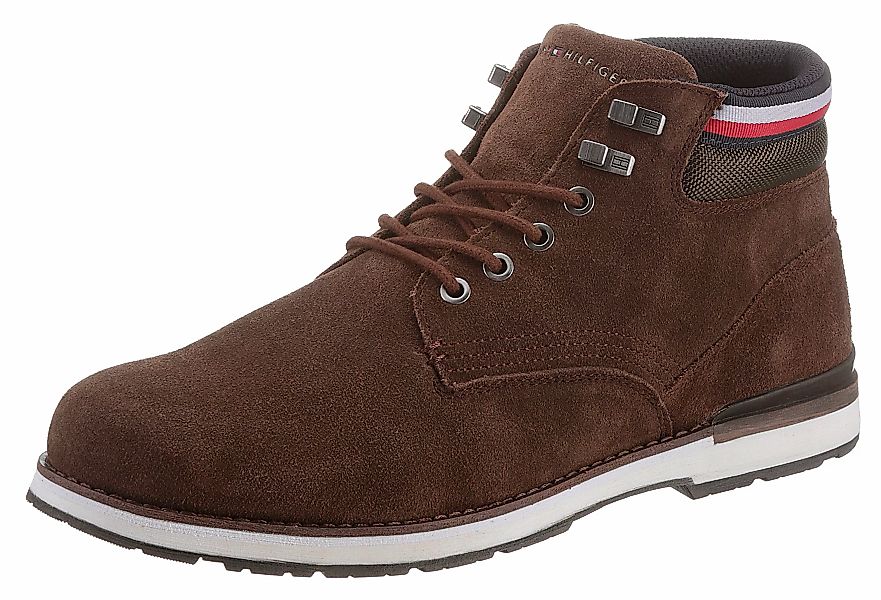 Tommy Hilfiger Schnürboots "OUTDOOR HILFIGER SUEDE BOOT", mit Streifen in T günstig online kaufen