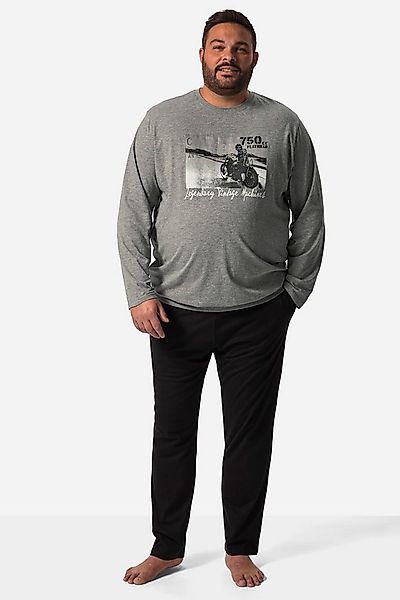 Men Plus Schlafanzug Schlafanzug Zweiteiler Bauchfit Langarmshirt günstig online kaufen