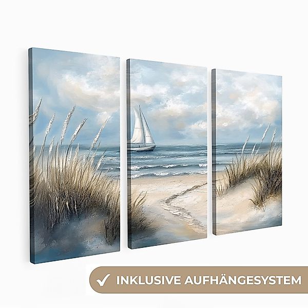 MuchoWow Leinwandbild Strand - Farbe - günstig online kaufen
