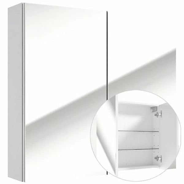 Lomadox Spiegelschrank 65 cm weiß 2-trg SOFIA-107 Hochglanz lackiert, B/H/T günstig online kaufen