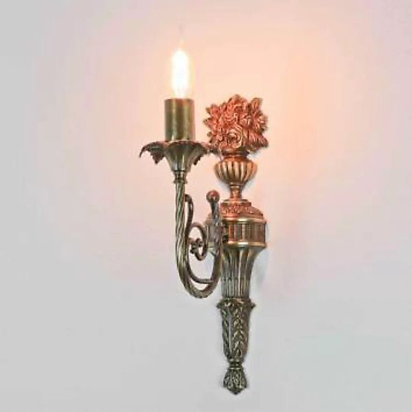 Premium Wandlampe Echt-Messing in Bronze Klassisch günstig online kaufen