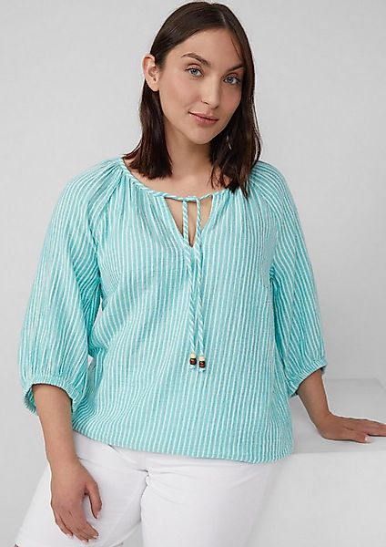 s.Oliver Kurzarmbluse Bluse Musselin-Bluse mit Raglanärmeln und Raffung günstig online kaufen