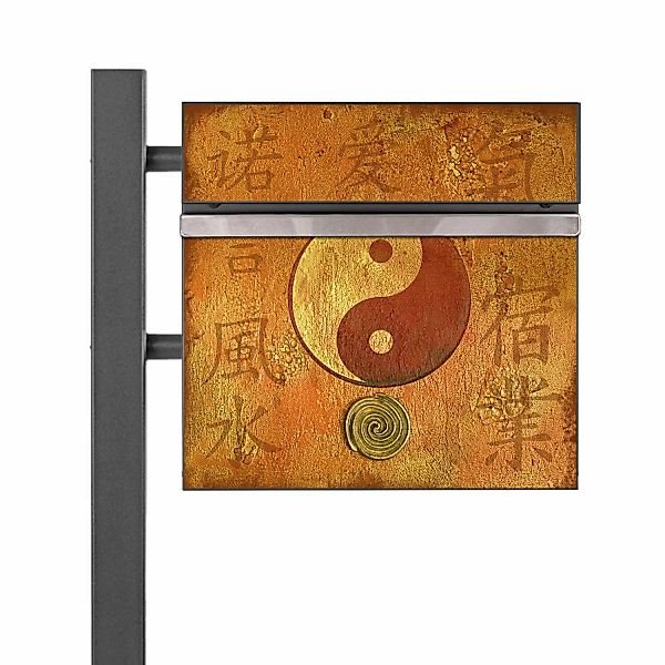 Banjado Standbriefkasten Anthrazit 45x120x16.5cm Groß Inkl. Montagematerial günstig online kaufen