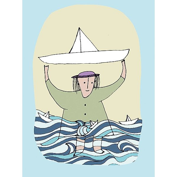 Komar Wandbild Paper Ship 50 x 70 cm günstig online kaufen