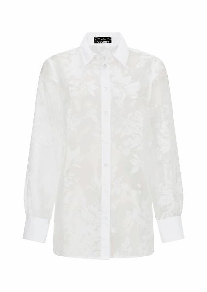 GOLDNER Hemdbluse "Kurzgröße Hemdbluse mit floralem Muster" florale Ausbren günstig online kaufen