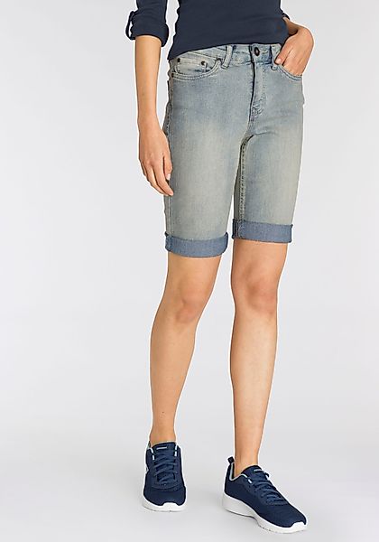 Arizona Jeansbermudas schmale Passform, krempelbarer Saum, günstig online kaufen
