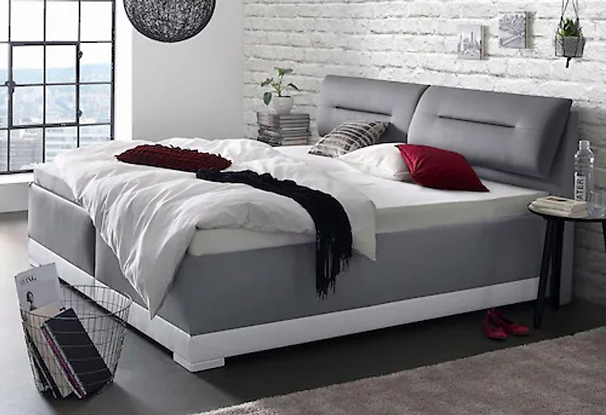 Maintal Polsterbett mit verstellbaren Kopfteil-Elementen günstig online kaufen