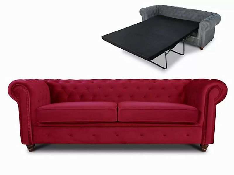 Sofnet Schlafsofa Asti 3 Bis, mit Schlaffunktion, Chesterfield Sofa 3-er, S günstig online kaufen